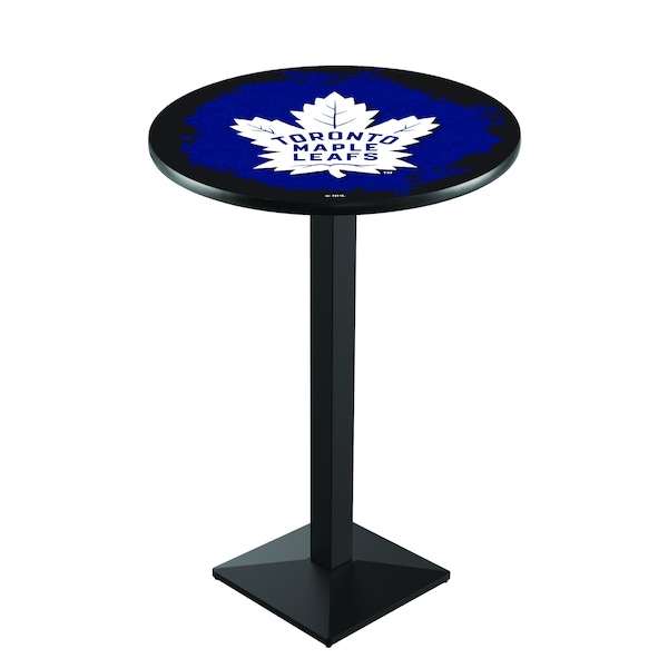 42" Blk Wrinkle Toronto Maple Leafs Pub Table
